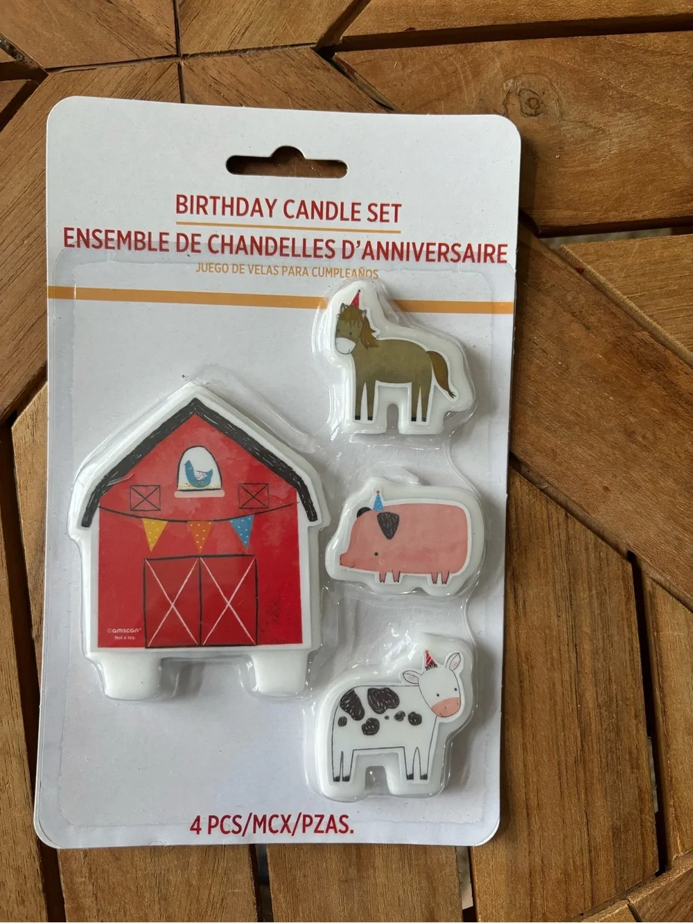 Farm Animal Barn Birthday Party Cake & Cupcake Toppers Candles 2 Mini Piñata LOT